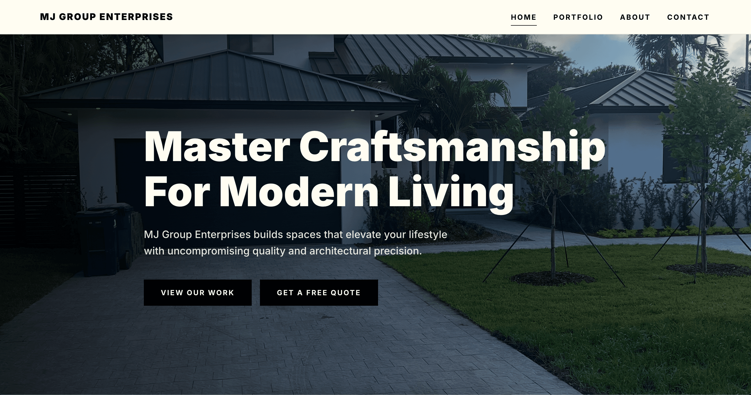 MJ Group Enterprises website homepage