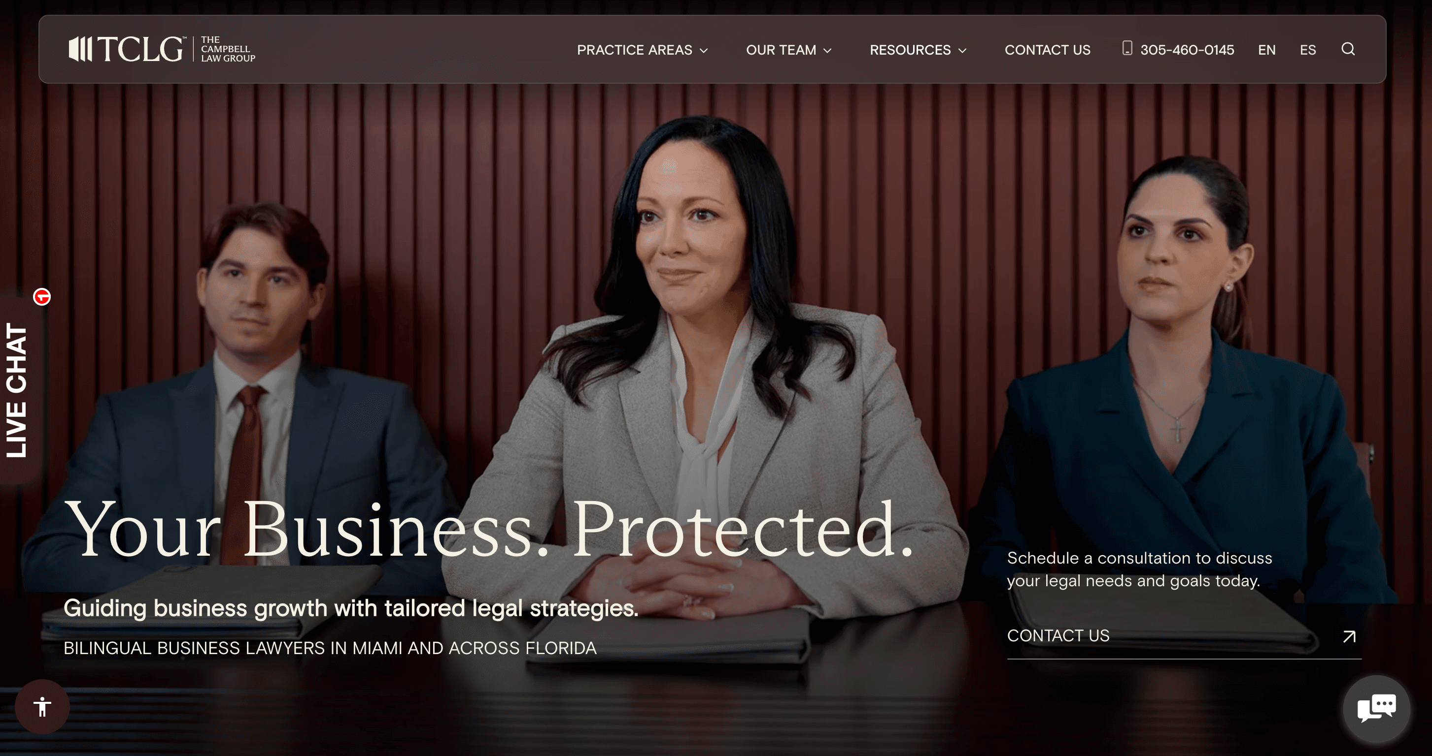 The Campbell Law Group website homepage